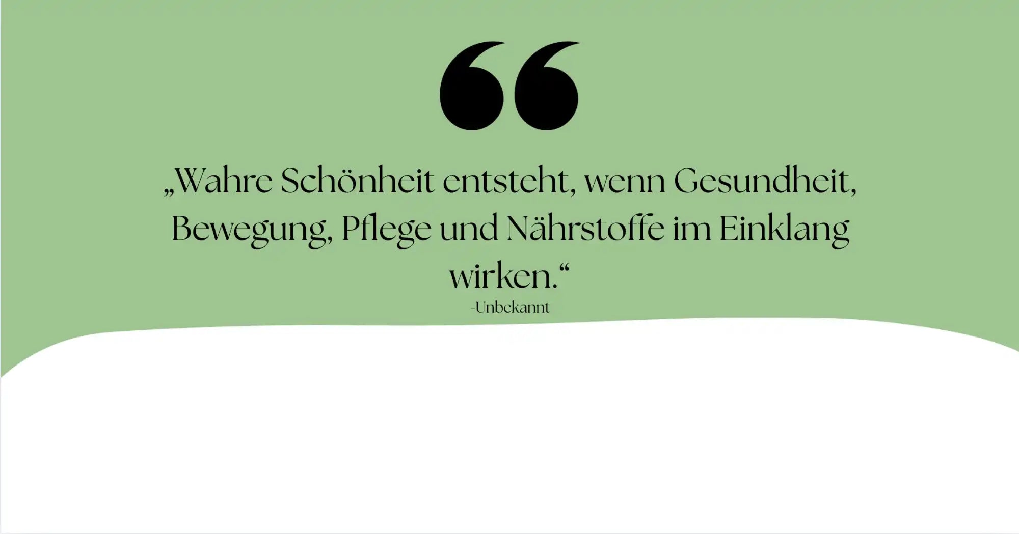 Ein motivierendes Zitat auf grünem Hintergrund.