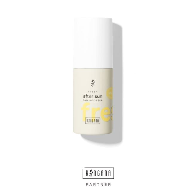 FRESH after sun shine & tan booster BRÄUNUNGSPFLEGE MIT NATÜRLICHEM SCHIMMER