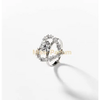 "Strahlendes Herz" - Ein funkelnder Ring, rhodiniert für zeitlose Eleganz-Miss Chogan Parfum