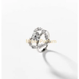 "Strahlendes Herz" - Ein funkelnder Ring, rhodiniert für zeitlose Eleganz-Miss Chogan Parfum